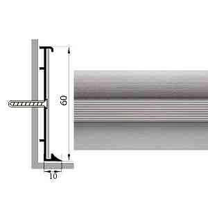 Сопутствующие материалы Коммерческий плинтус алюминиевый Русский профиль 60мм БЕЗ ПОКРЫТИЯ фото  | FLOORDEALER