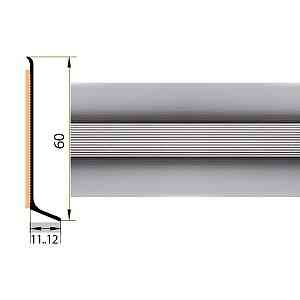 Сопутствующие материалы Плинтус алюминиевый Русский профиль 60мм АНОДИРОВАННОЕ ПОКРЫТИЕ серебро глянец фото  | FLOORDEALER