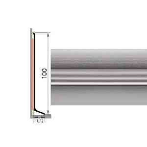 Сопутствующие материалы Плинтус алюминиевый Русский профиль 100мм БЕЗ ПОКРЫТИЯ фото  | FLOORDEALER