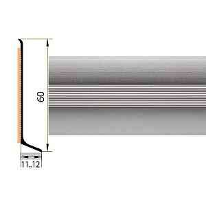 Сопутствующие материалы Плинтус алюминиевый Русский профиль 60мм БЕЗ ПОКРЫТИЯ фото  | FLOORDEALER