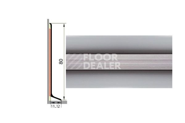 Сопутствующие материалы Плинтус алюминиевый Русский профиль 80мм АНОДИРОВАННОЕ ПОКРЫТИЕ серебро глянец фото 1 | FLOORDEALER