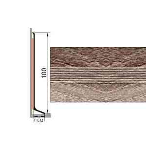 Сопутствующие материалы Плинтус алюминиевый Русский профиль 100мм ДЕКОРАТИВНОЕ ПОКРЫТИЕ дуб марсель фото  | FLOORDEALER