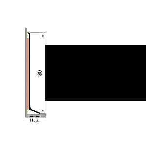 Сопутствующие материалы Плинтус алюминиевый Русский профиль 80мм ПОЛИМЕРНОЕ ПОКРЫТИЕ черный фото  | FLOORDEALER