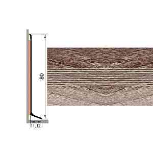 Сопутствующие материалы Плинтус алюминиевый Русский профиль 80мм ДЕКОРАТИВНОЕ ПОКРЫТИЕ дуб марсель фото  | FLOORDEALER