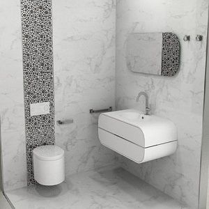 Carrara Blanco Mosaico 333x1000  Carrara Blanco Mosaico 33,3x100