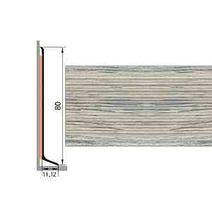 Сопутствующие материалы Плинтус алюминиевый Русский профиль 80мм ДЕКОРАТИВНОЕ ПОКРЫТИЕ дуб хельсинки фото  | FLOORDEALER