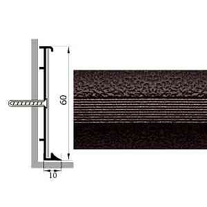 Сопутствующие материалы Коммерческий плинтус алюминиевый Русский профиль 60мм ПОЛИМЕРНОЕ ПОКРЫТИЕ старая медь фото  | FLOORDEALER